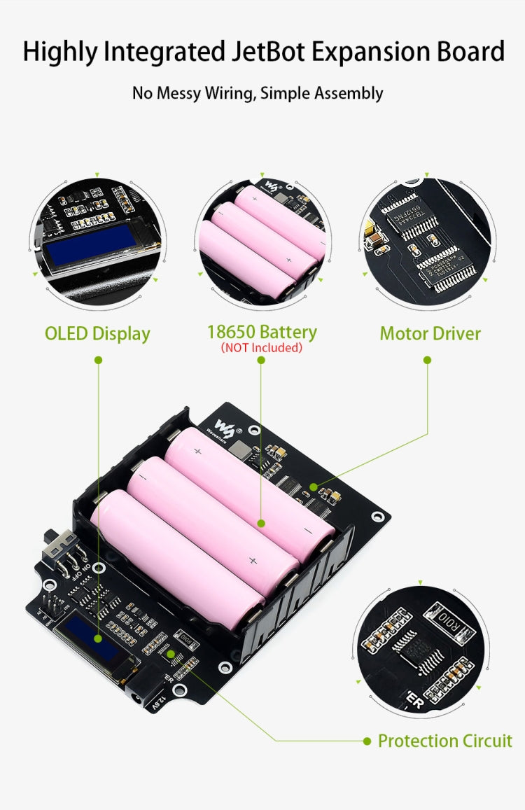 Waveshare JetBot AI Kit, AI Robot Based on Jetson Nano