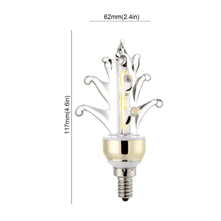 YWXLight 6 PCS E12 4W 400-500LM COB LED Super Bright Energy Saving Candle Light, AC 110V