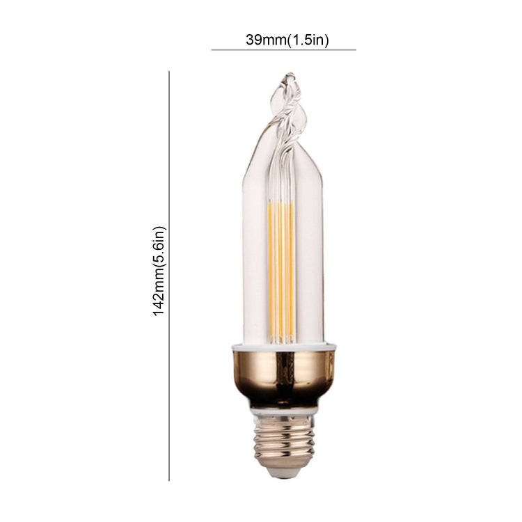 YWXLight E27 4W 300-400LM LED Candle Light Bulb Tail Light Energy Saving Lighting (Warm White)