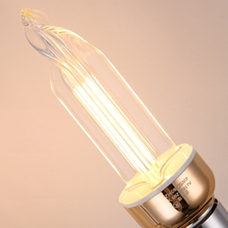 YWXLight E27 4W 300-400LM LED Candle Light Bulb Tail Light Energy Saving Lighting (Warm White)
