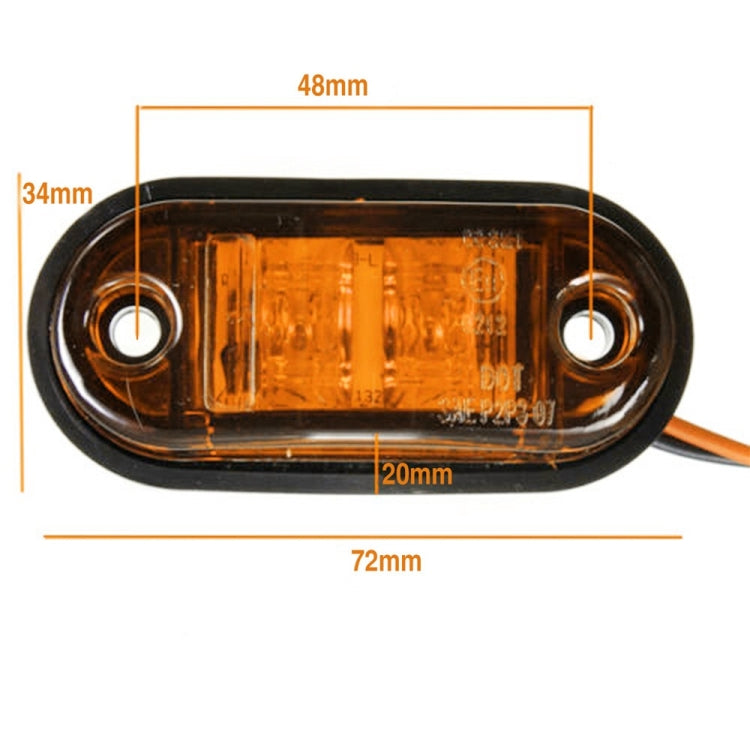 YWXLight 10-30V Oval Clearing Truck Trailer Side Marker Light
