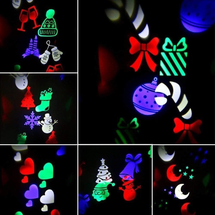 YWXLight 6W 12 Card IP65 Waterproof Snowflake Christmas Projection Light