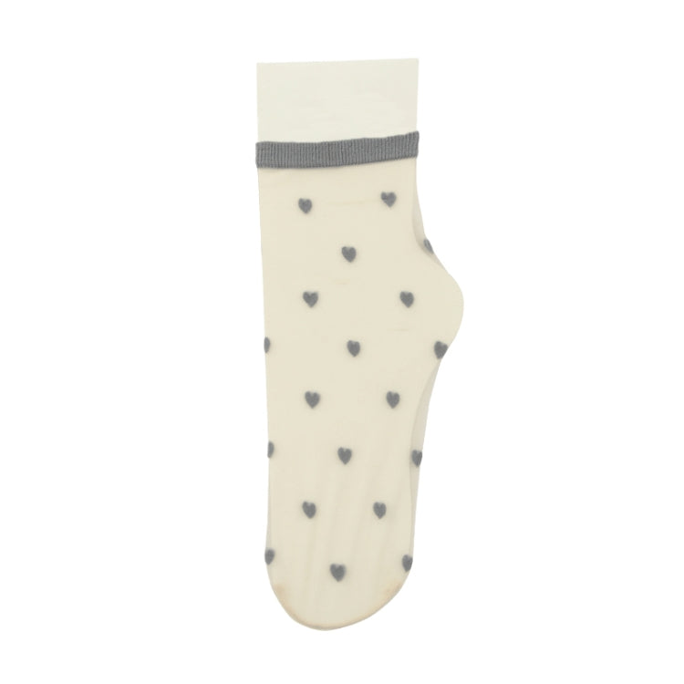 Spring And Summer Ultra-thin Glass Stockings Color Love Transparent Pile Pile Socks