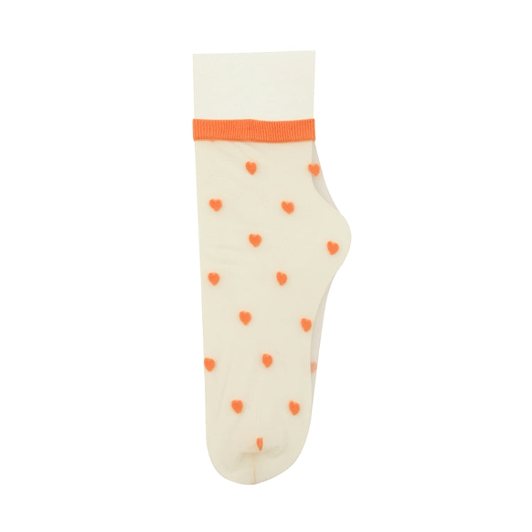 Spring And Summer Ultra-thin Glass Stockings Color Love Transparent Pile Pile Socks