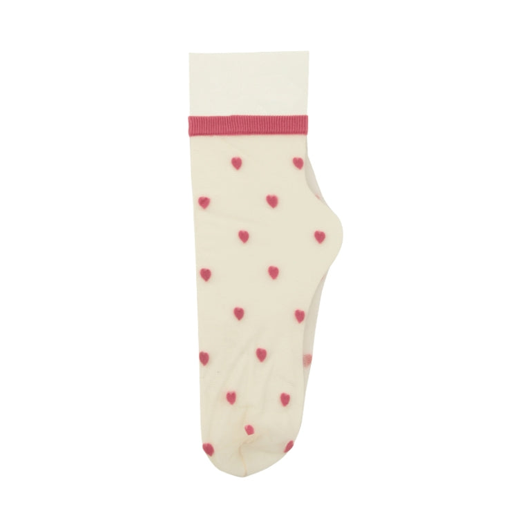 Spring And Summer Ultra-thin Glass Stockings Color Love Transparent Pile Pile Socks