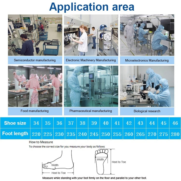 Breathable Four Holes Canvas Dust-free Anti-static PVC Sole Shoes
