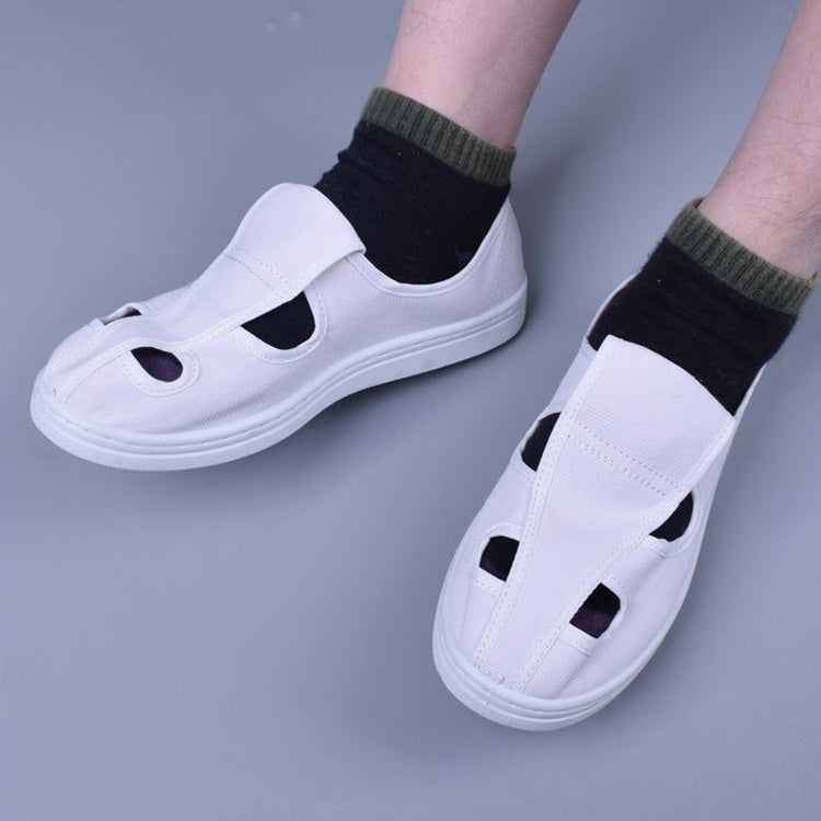Breathable Four Holes Canvas Dust-free Anti-static PVC Sole Shoes