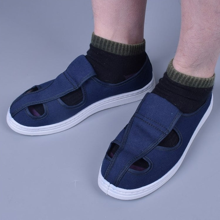 Breathable Four Holes Canvas Dust-free Anti-static PVC Sole Shoes