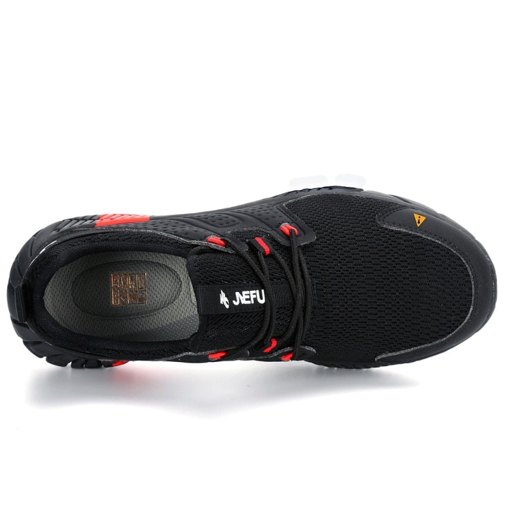 Jiefu Anti Smash And Stab Resistant Lightweight Breathable Anti Odor Flying Fabric Safety Shoes