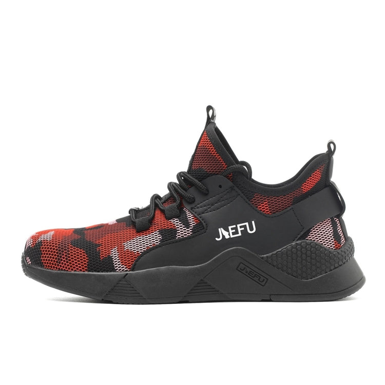 Jiefu Anti Smashing And Anti Piercing Flying Fabric Air Permeable Lightweight Insulated Steel Head Work Safety Shoes