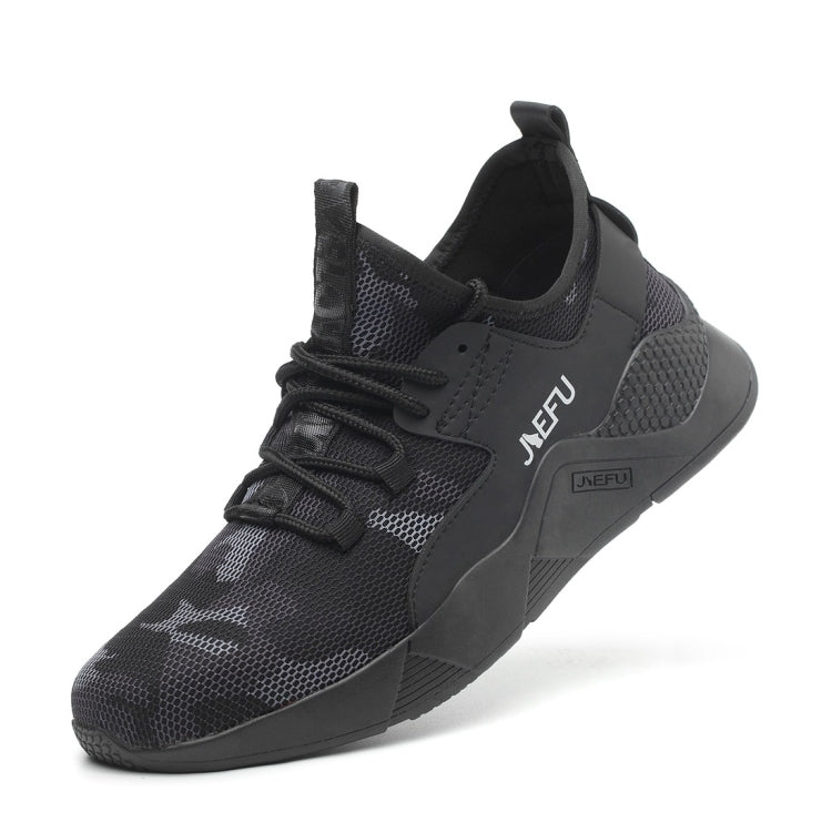 Jiefu Anti Smashing And Anti Piercing Flying Fabric Air Permeable Lightweight Insulated Steel Head Work Safety Shoes