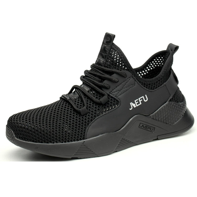 Jiefu Anti Smashing And Anti Piercing Flying Fabric Air Permeable Lightweight Insulated Steel Head Work Safety Shoes