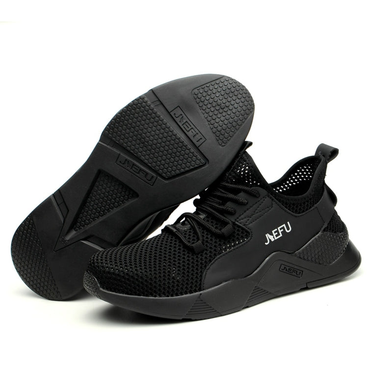 Jiefu Anti Smashing And Anti Piercing Flying Fabric Air Permeable Lightweight Insulated Steel Head Work Safety Shoes