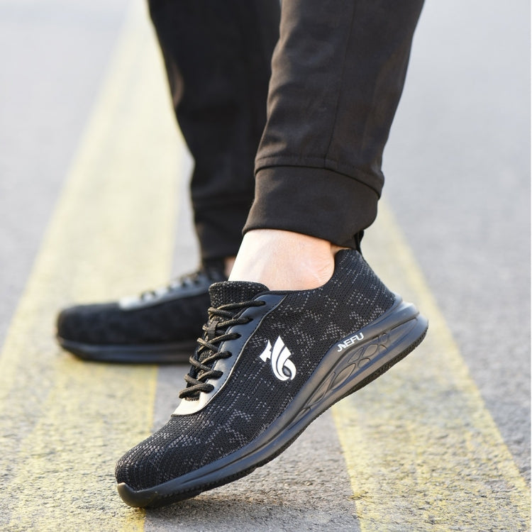 Jiefu Anti Smashing And Anti Piercing Flying Fabric Light Air Permeable Insulated Steel Baotou Safety Shoes