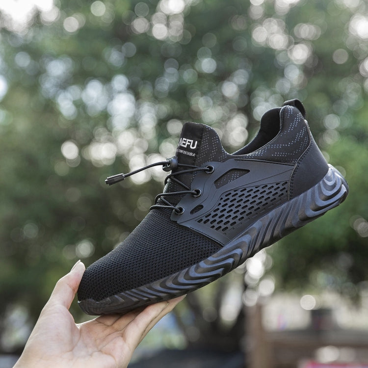 Jiefu Flying Knitted Air Permeable Insulating Steel Head Anti Smashing Shoes Anti Piercing Safety Labor Protection Shoes