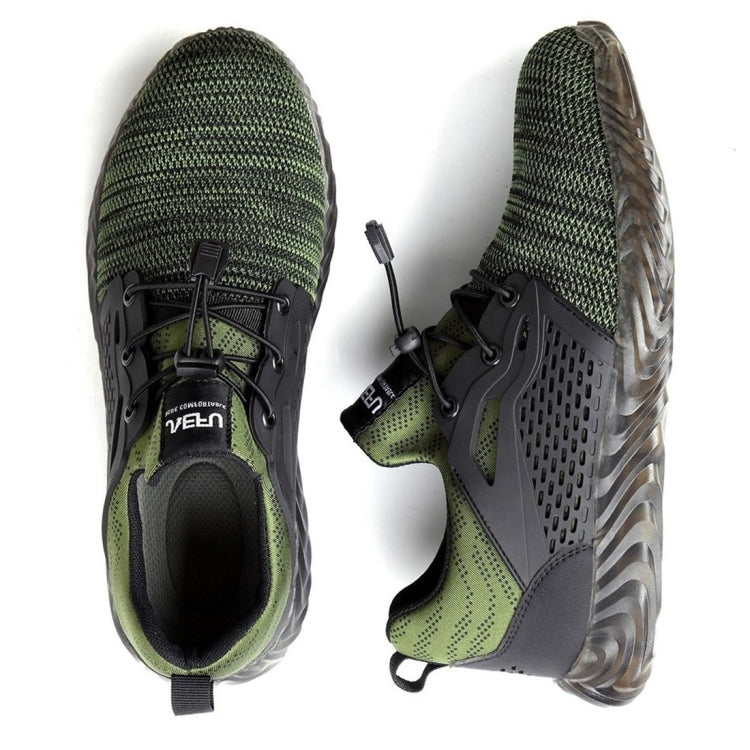 Jiefu Flying Knitted Air Permeable Insulating Steel Head Anti Smashing Shoes Anti Piercing Safety Labor Protection Shoes