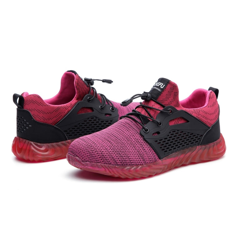 Jiefu Flying Knitted Air Permeable Insulating Steel Head Anti Smashing Shoes Anti Piercing Safety Labor Protection Shoes