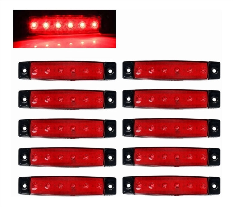 YWXLight 10 Side Led Marker Lights For Truck Trailer Red