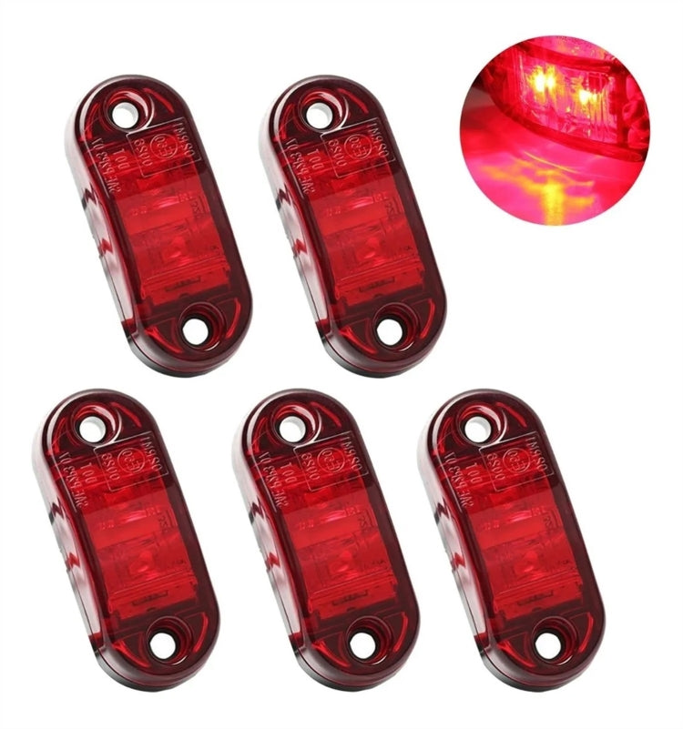 YWXLight 5pcs Led Side Marker Light For Truck Car 12-24v Red