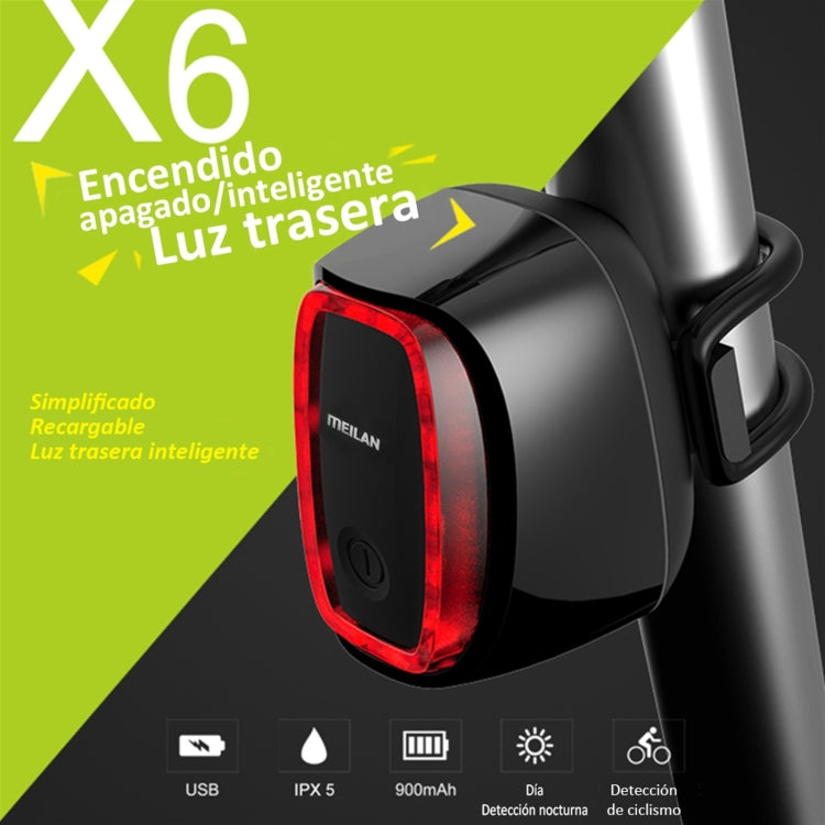 MEILAN X6 IPX5 Seven Mode Waterproof Bicycle Rechargeable Tail Light