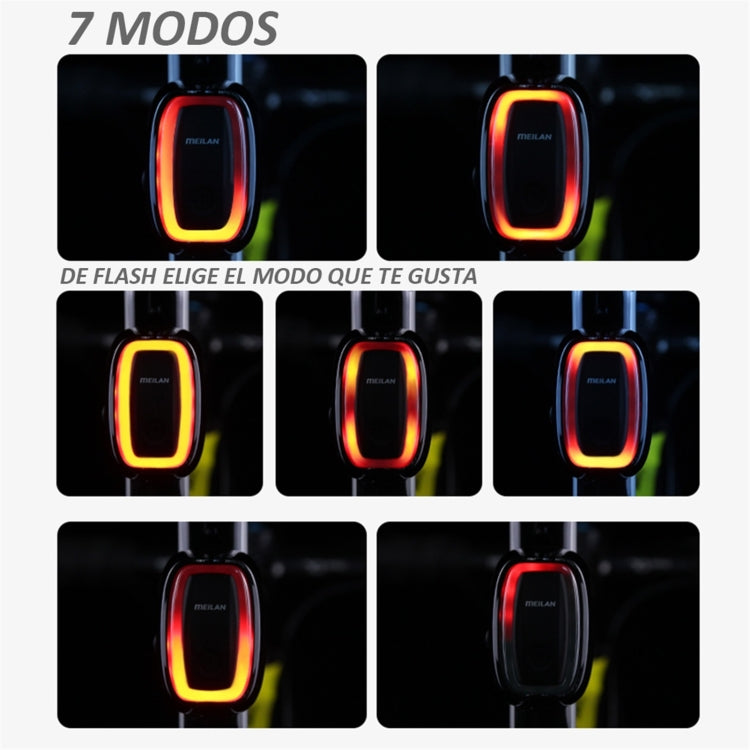 MEILAN X6 IPX5 Seven Mode Waterproof Bicycle Rechargeable Tail Light