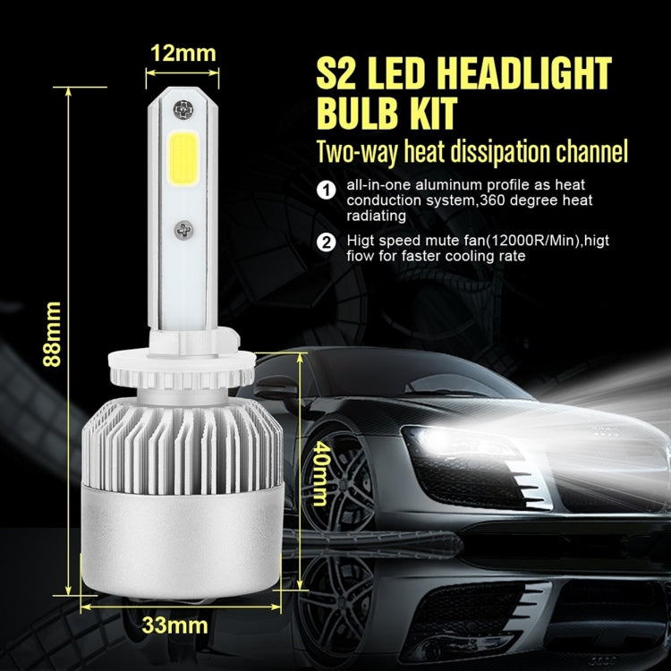 YWXLight 880 LED Headlight Bulbs 8000LM/Set 6000K Pure White Waterproof IP68 DC9V-32V