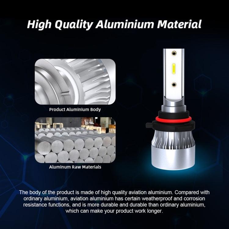 YWXLight  LED Headlight Bulb Compatible With 9006/HB4 60W 6000LM 6000K White Aluminum Case for Car Headlights