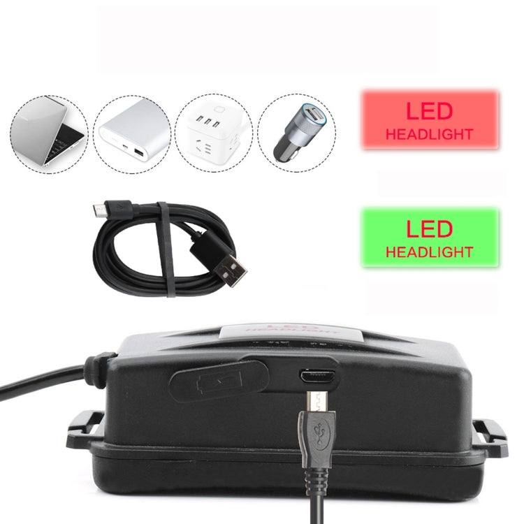 YWXLight 3LEDs 5000LM Light Sensor Headlight LED High Power Strong Light Zoom USB Rechargeable Fishing Headlight