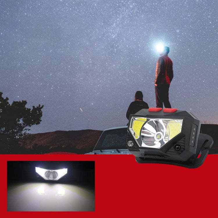 YWXLight XPG+COB Charging Induction Strong Light Headlight with Power Display