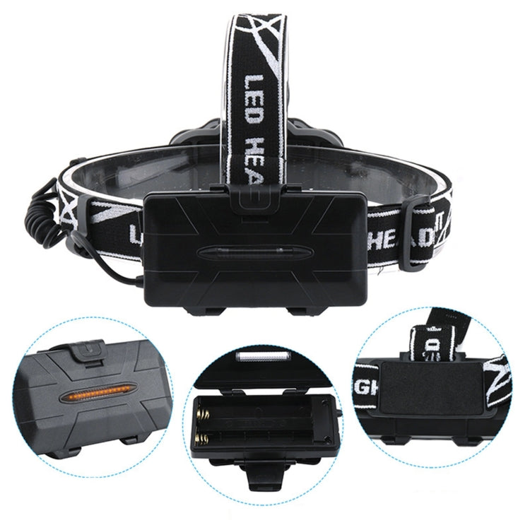 YWXLight 7 LEDs 7000K High-power Strong Light USB Rechargeable Outdoor Fishing Waterproof Headlight