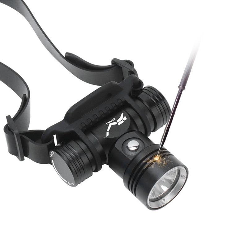 YWXLight 60m Underwater Photography Video Fill-up Headlight Diving Flashlight with Battery Display Function