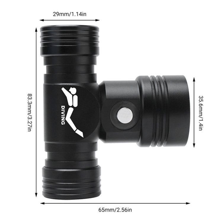 YWXLight 60m Underwater Photography Video Fill-up Headlight Diving Flashlight with Battery Display Function