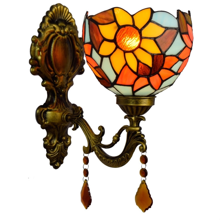 YWXLight 6 inch Retro Pastoral Crystal Bedside Bar Aisle Bathroom Mirror Wall Lamp