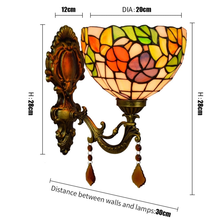 YWXLight 8 inch Creative Pastoral Bedside Aisle Bar Corridor Wall Lamp