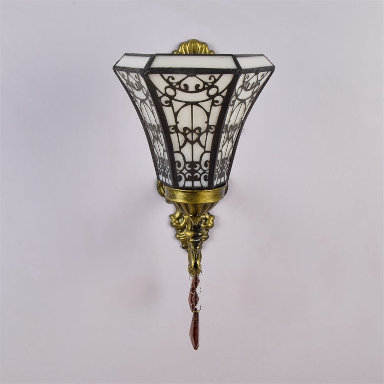 YWXLight 6 inch Creative Pastoral Crystal Bedside Bar Hotel Aisle Wall Lamp