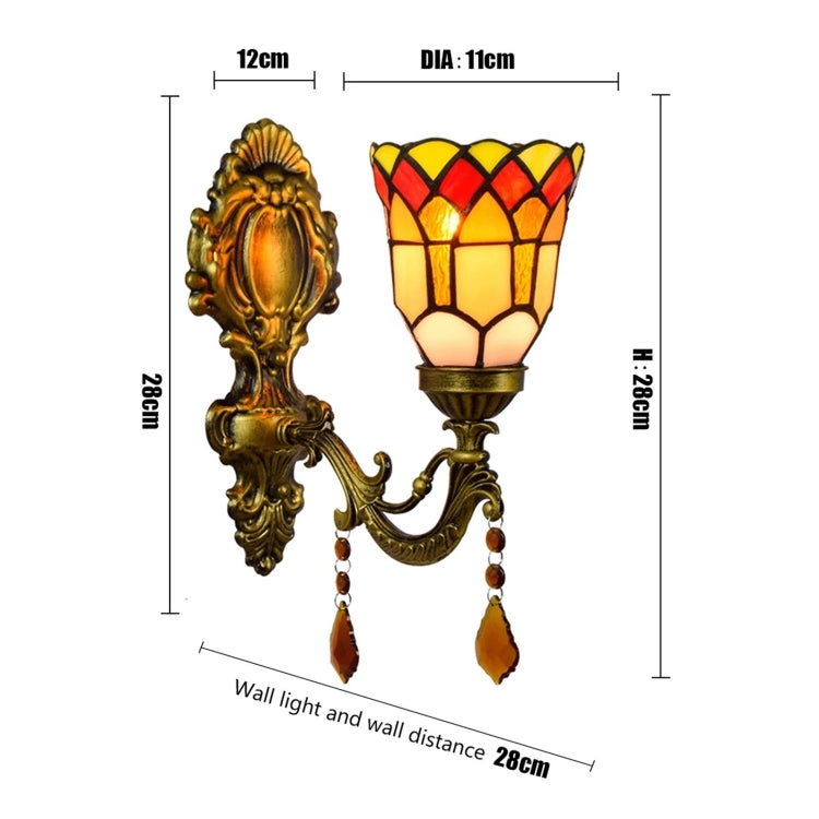 YWXLight 4 inch Retro Bathroom Mirror Pastoral Bedside Wall Lamp