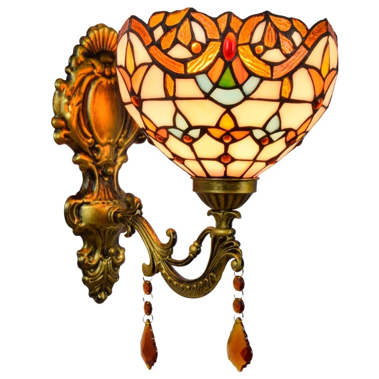 YWXLight 8 inch Creative Pastoral Crystal Bedside Bar Hotel Aisle Wall Lamp