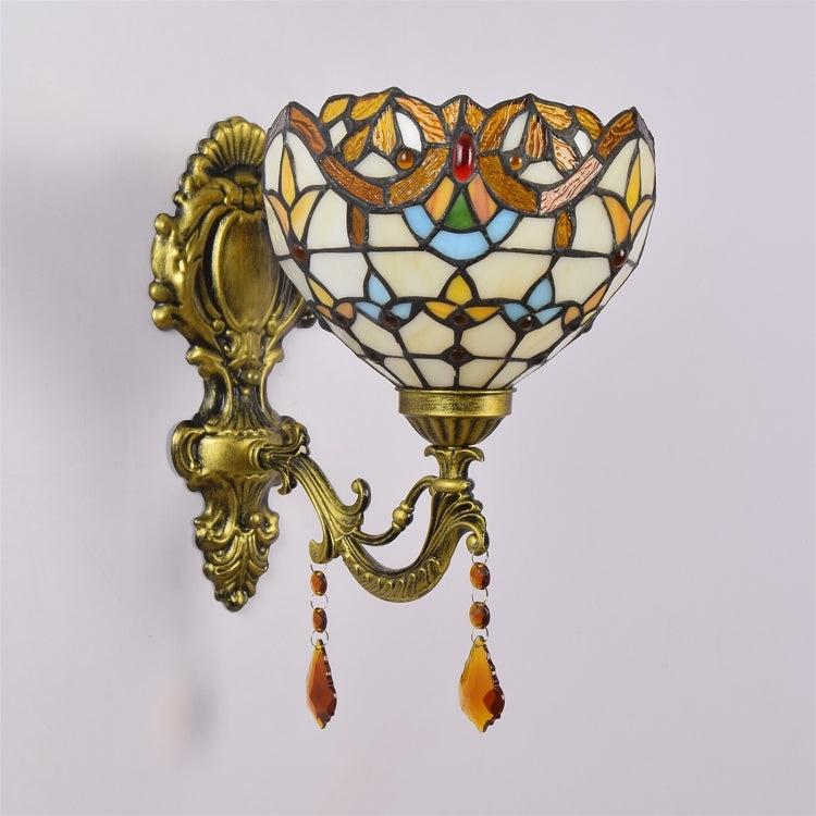 YWXLight 8 inch Creative Pastoral Crystal Bedside Bar Hotel Aisle Wall Lamp