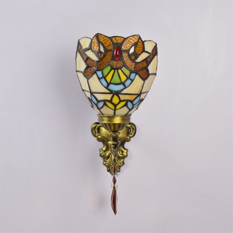 YWXLight 6 inch Pastoral Crystal Bedside Aisle Wall Lamp Bathroom Mirror Lamp