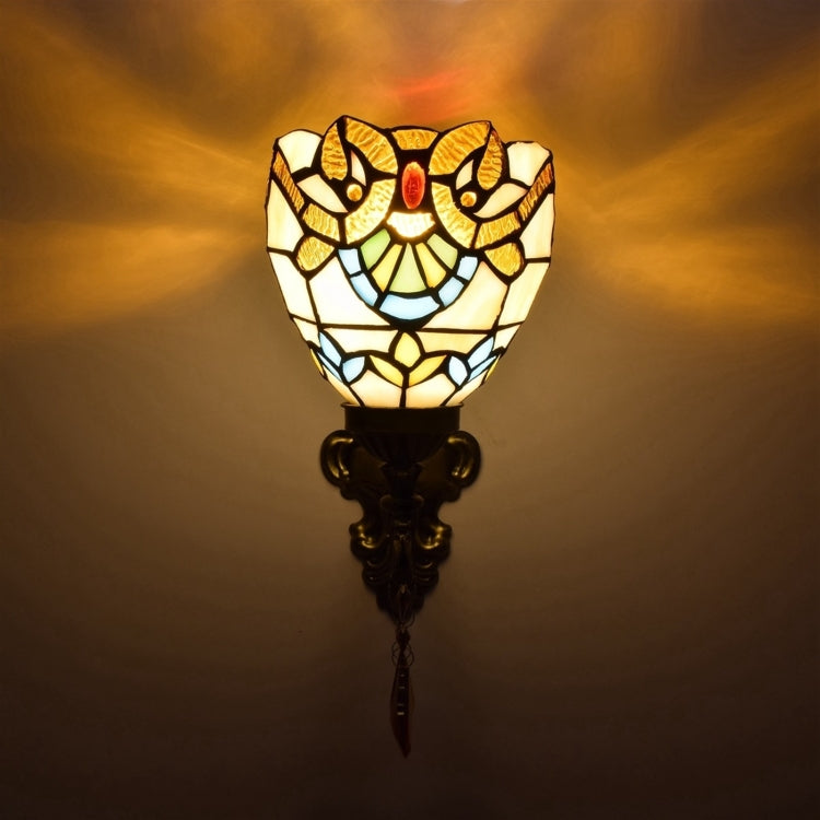YWXLight 6 inch Pastoral Crystal Bedside Aisle Wall Lamp Bathroom Mirror Lamp