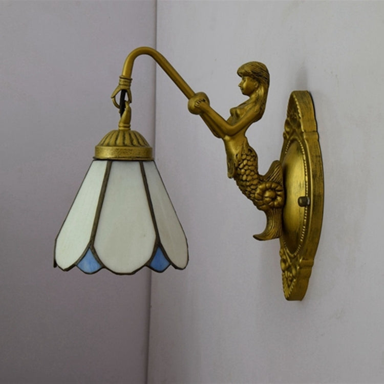YWXLight 6 inch Stained Glass Living Room Dining Room Bedroom Bar Club Aisle Wall Lamp