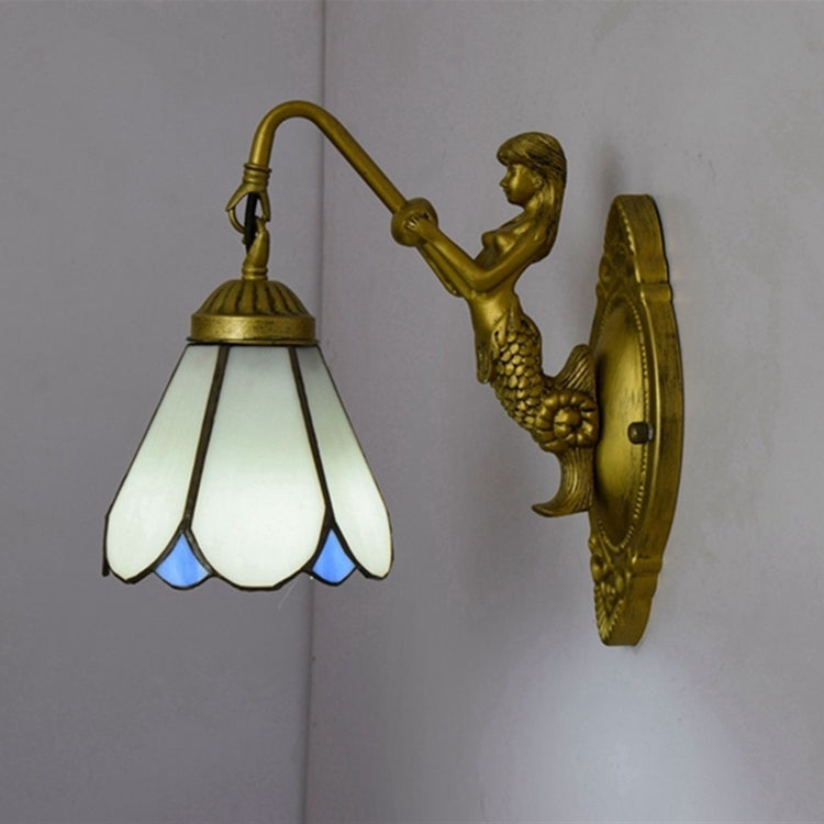 YWXLight 6 inch Stained Glass Living Room Dining Room Bedroom Bar Club Aisle Wall Lamp