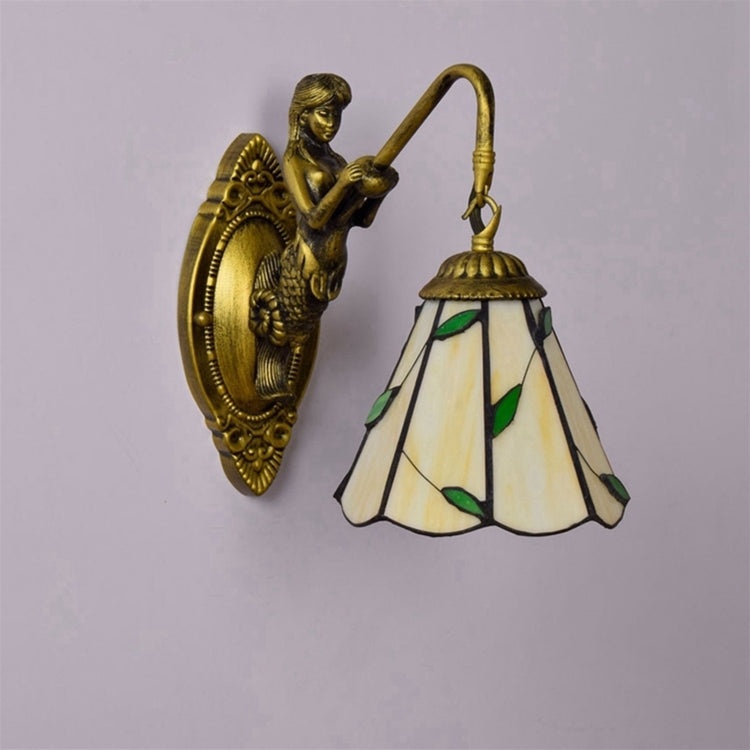YWXLight 6 inch Modern Stained Glass LED Wall Lamp
