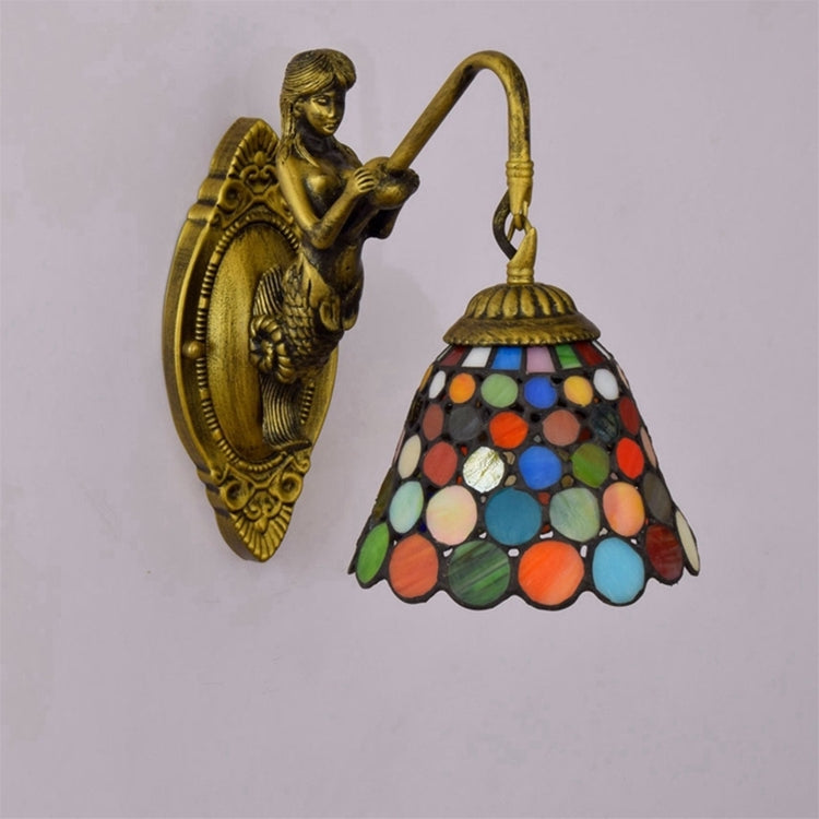 YWXLight 6 Inch Modern Stained Glass LED Wall Light