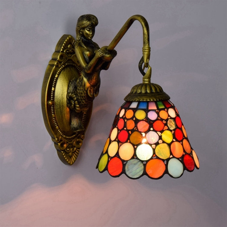 YWXLight 6 Inch Modern Stained Glass LED Wall Light
