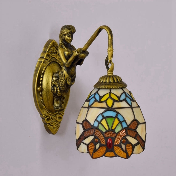 YWXLight 6 inch Modren Stained Glass LED Wall Lamp
