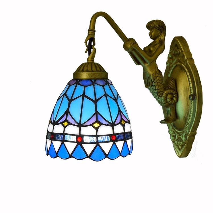 YWXLight 6 inch Stained Glass LED Wall Lamp