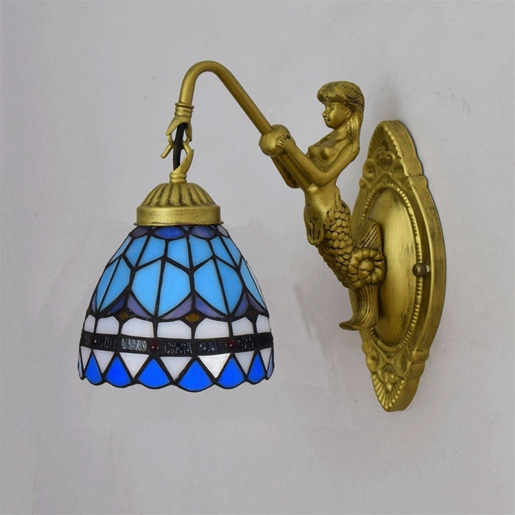 YWXLight 6 inch Stained Glass LED Wall Lamp