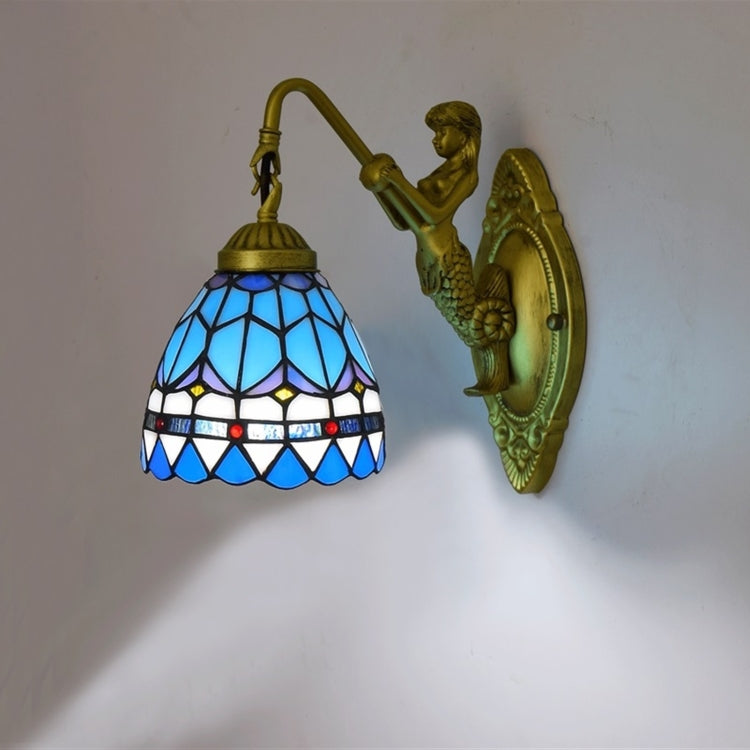 YWXLight 6 inch Stained Glass LED Wall Lamp