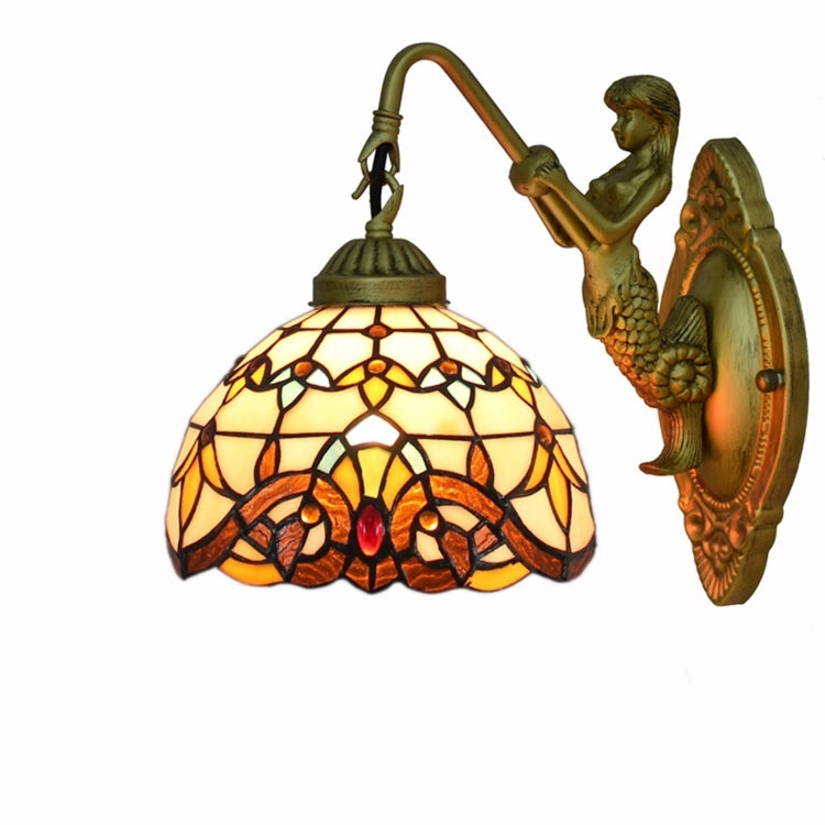 YWXLight 6 inch Modern Stained Glass Wall Lamp